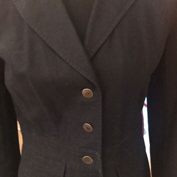 Vintage Loft Denim black blazer, size 2. - Picture 2 of 5